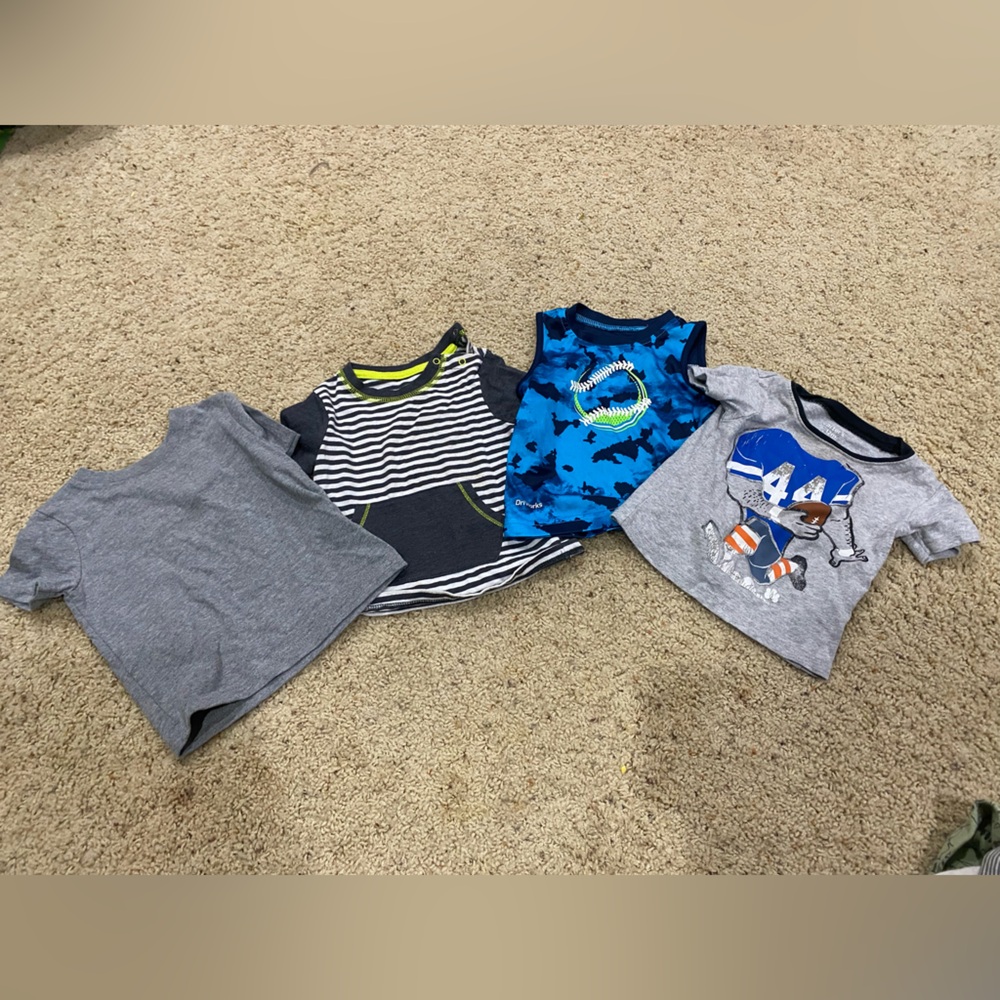Set of Boys' Graphic and Striped T-Shirts-#100